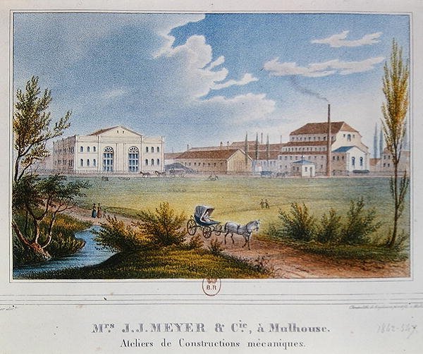 Fabrikken til Mrs Meyer & Cie i Mulhouse, Frankrike av Rudolf Huber