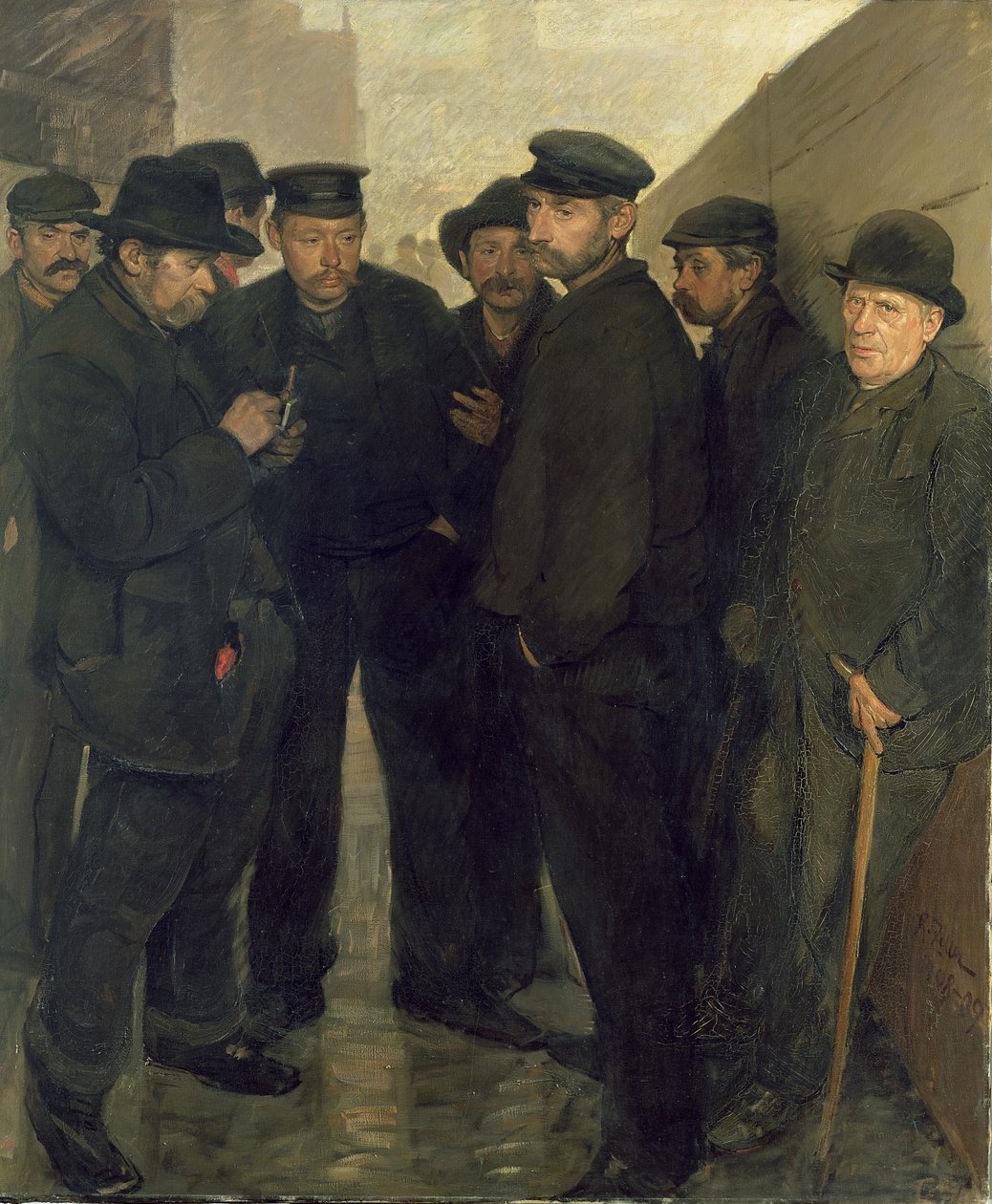 De arbeidsløse, ca. 1908-9 (olje på lerret) av Rudolf Jacob Zoller