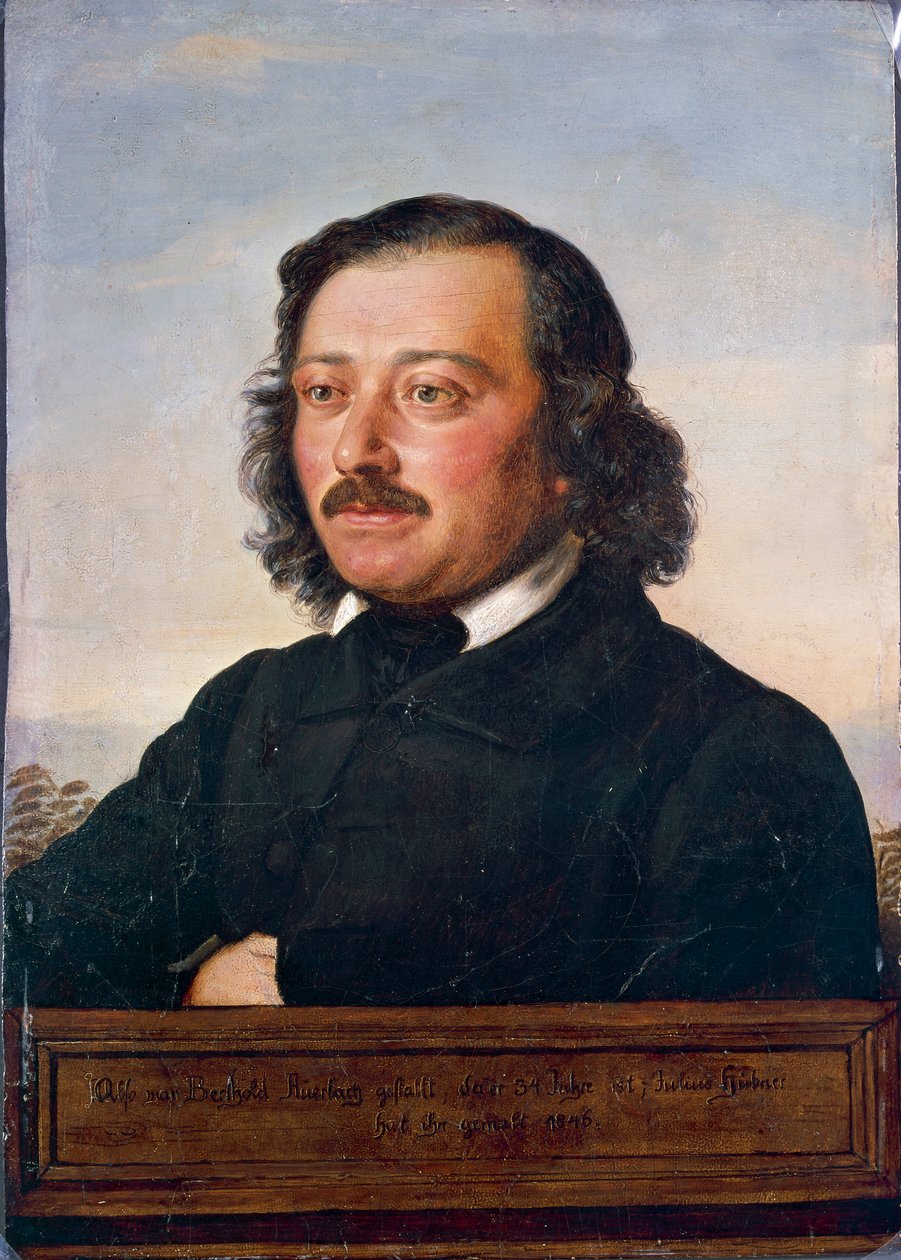 Portrett av Berthold Auerbach av Rudolf Julius Benno Huebner