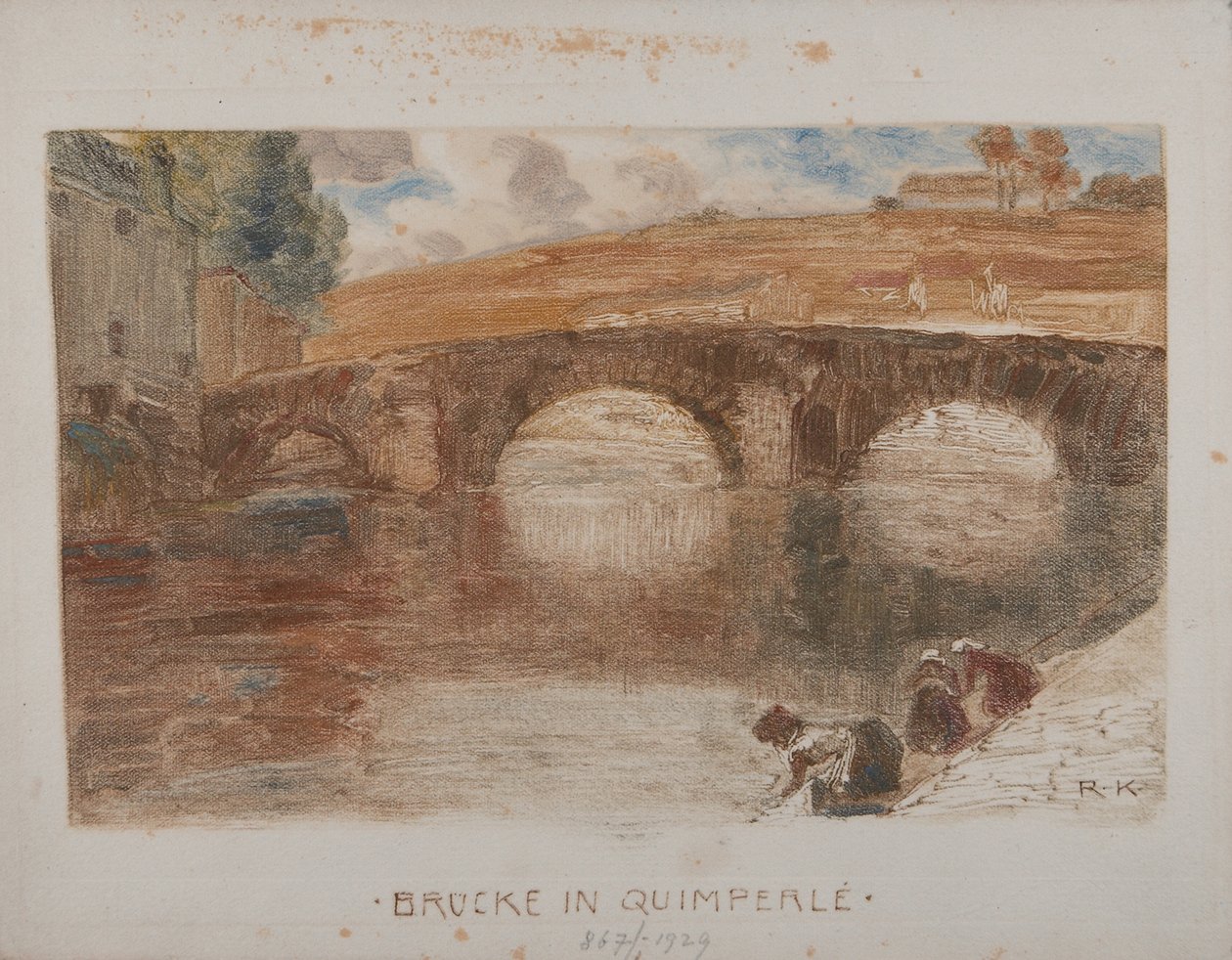 Brücke i Quimperlé I av Rudolf Konopa