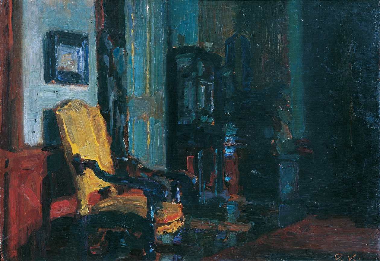 Interiør (Castle Dioseg nær Pressburg) av Rudolf Konopa