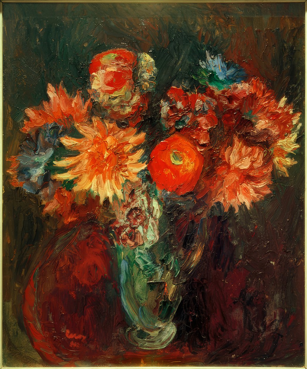 Dahlia bukett av Rudolf Levy