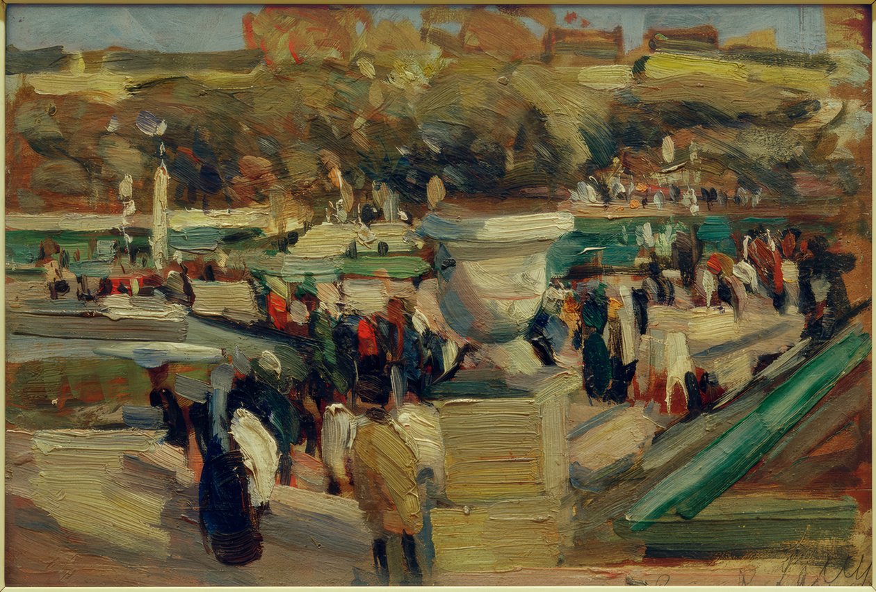 Fotgjenger i parken (Jardin du Luxembourg), Paris av Rudolf Levy