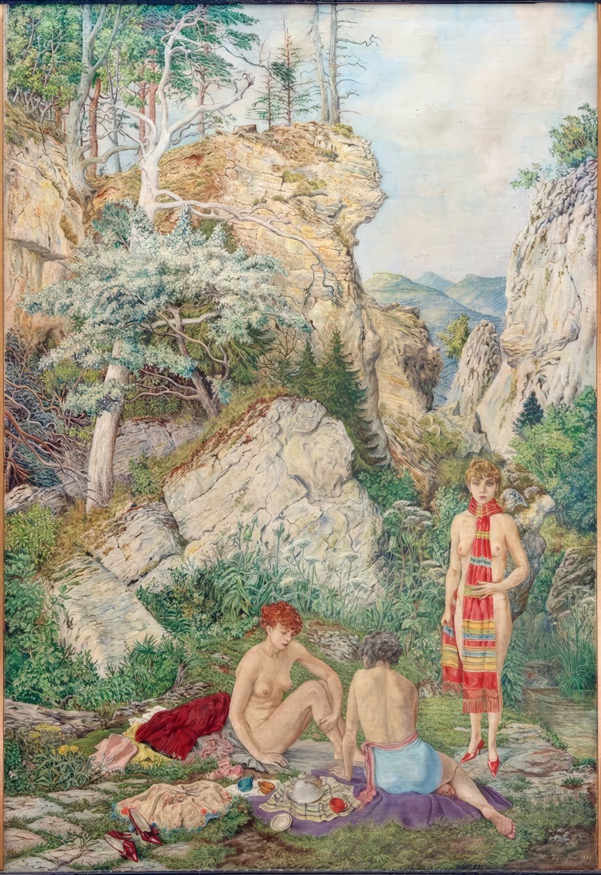 Frühstück im Walde von Rudolf Schlichter