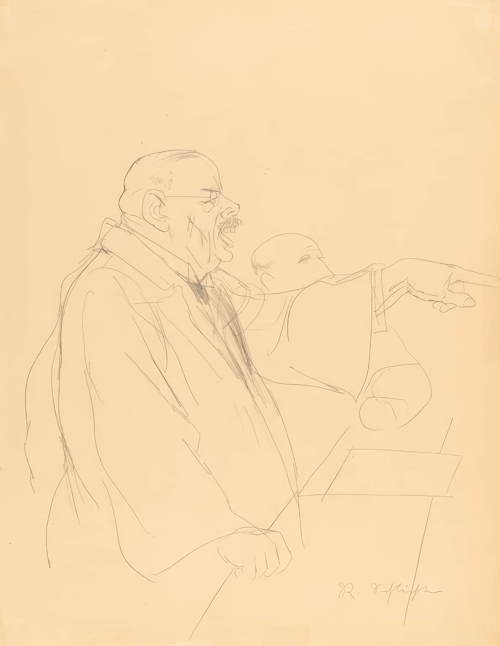 München i rettssalen av Rudolf Schlichter