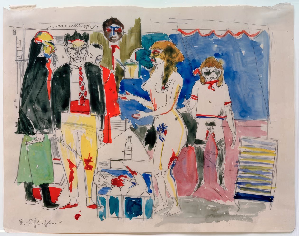 Sadistisk scene av Rudolf Schlichter