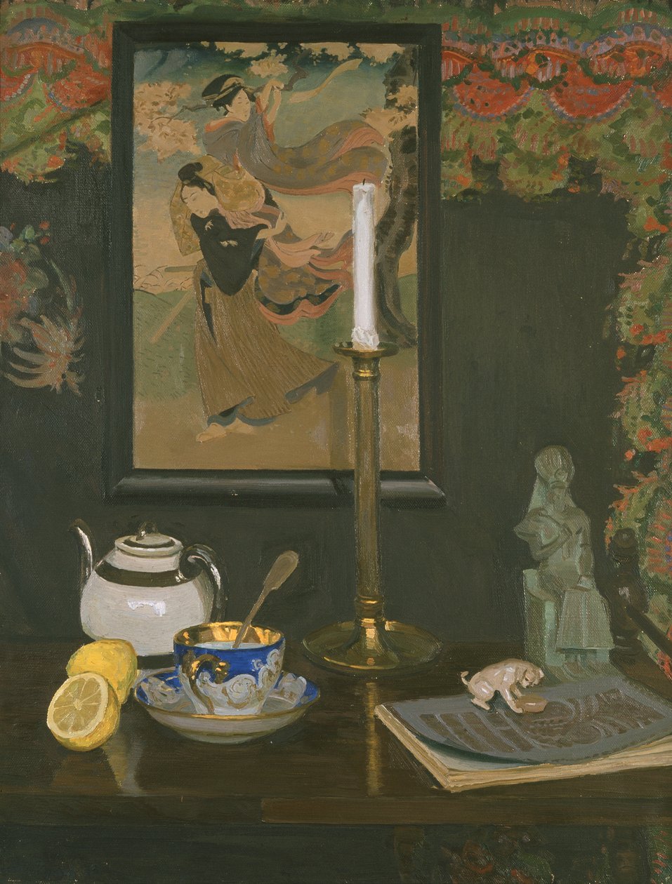 Stilleben med lysestake av Rudolf Vejrych