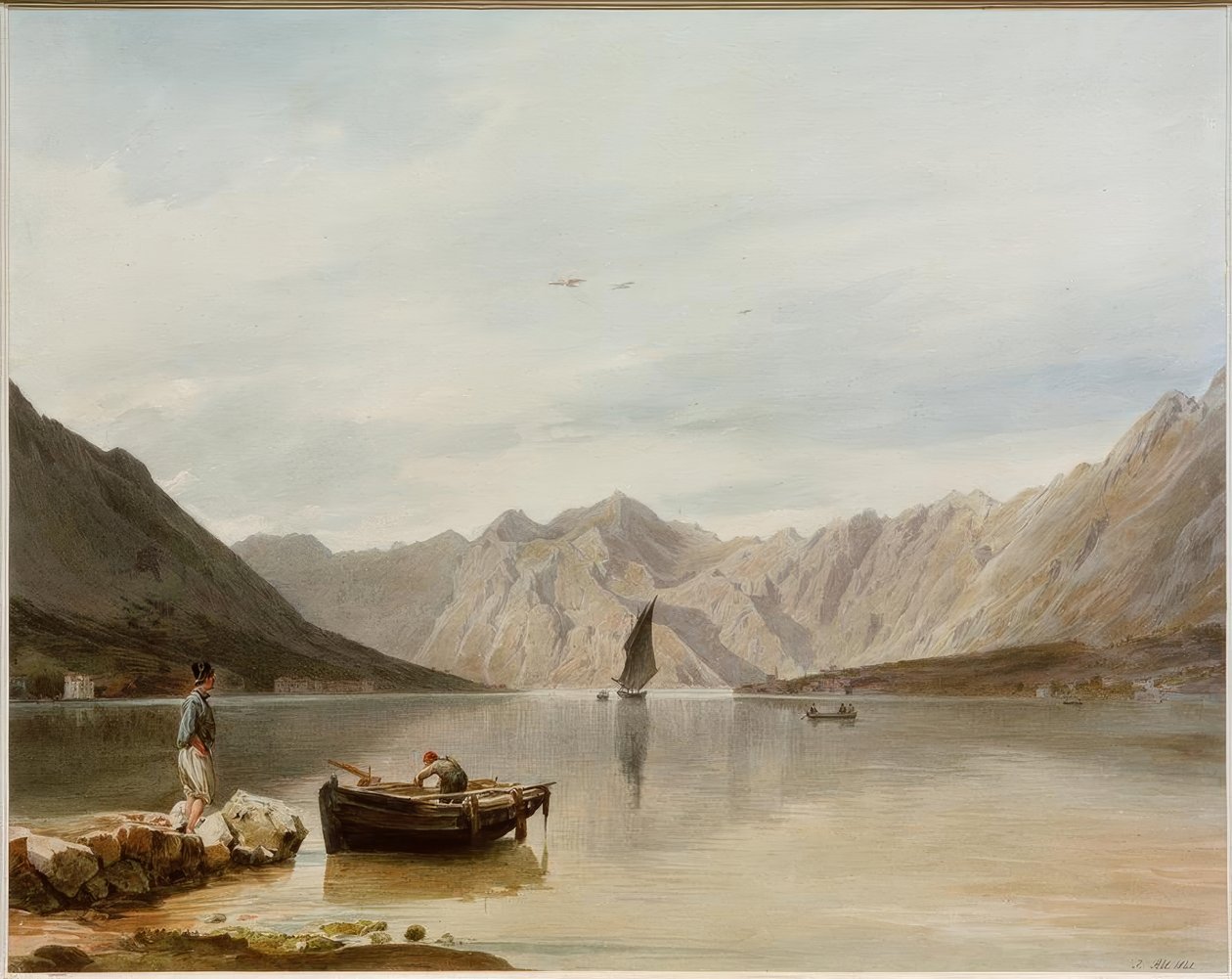 Utsikt mot Mula og Dobrota nær Cattaro av Rudolf von Alt