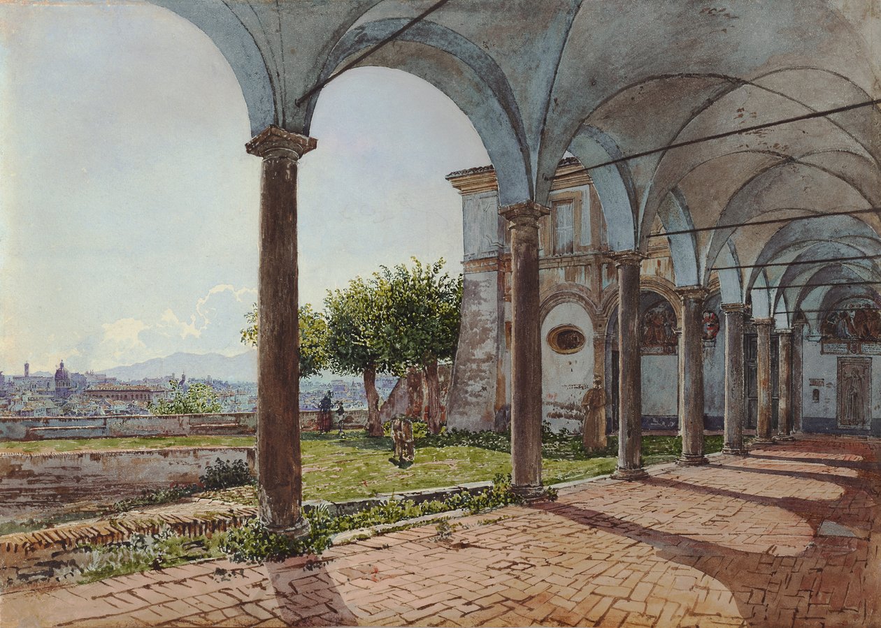 Utsikt over Roma fra Santa Onofrio-klosteret av Rudolf von Alt
