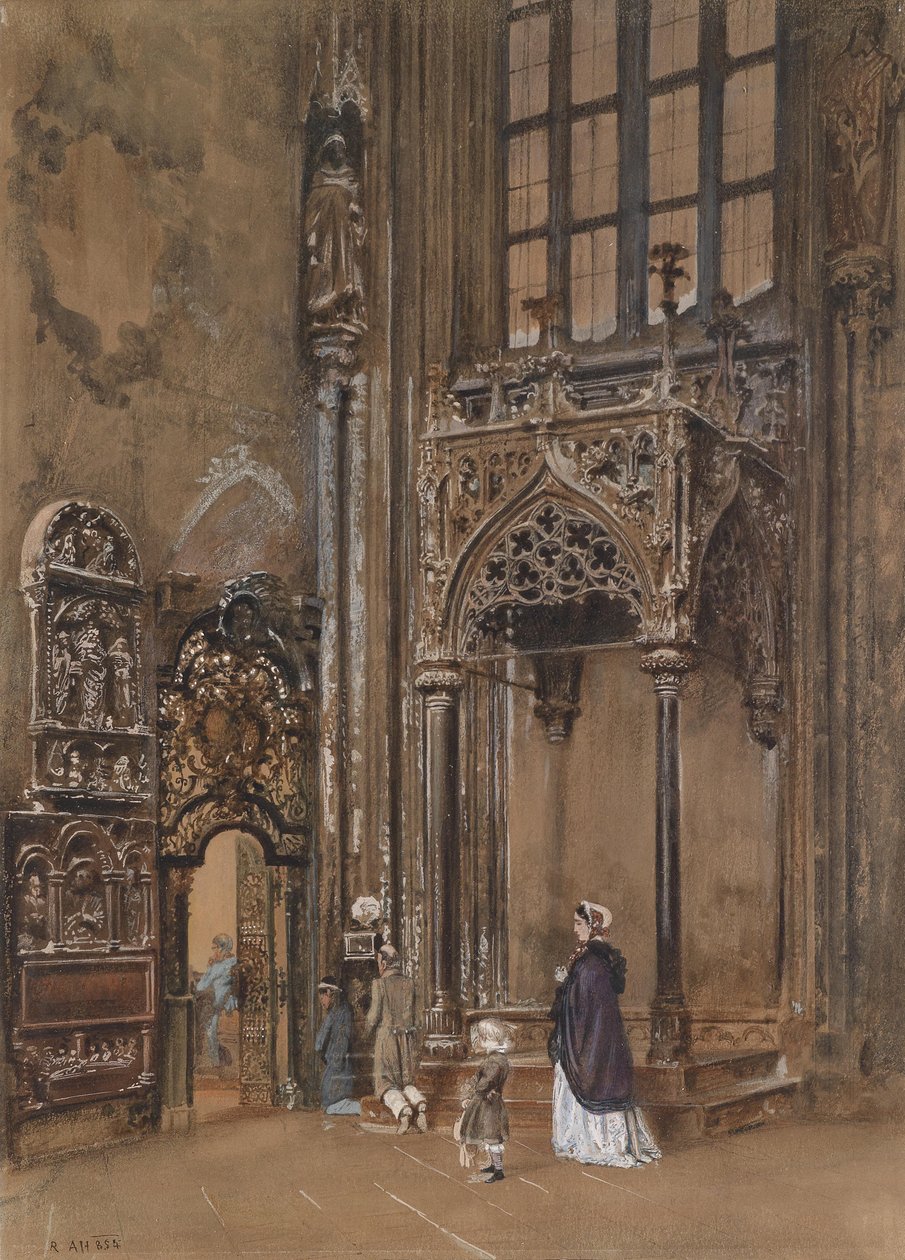 Inne i St. Stephan i Wien av Rudolf von Alt