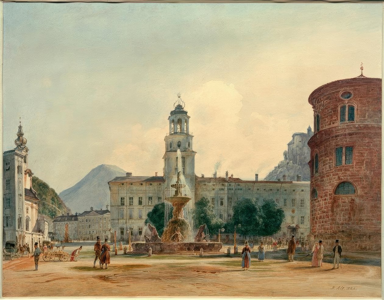 Salzburg (Østerrike), av Rudolf von Alt