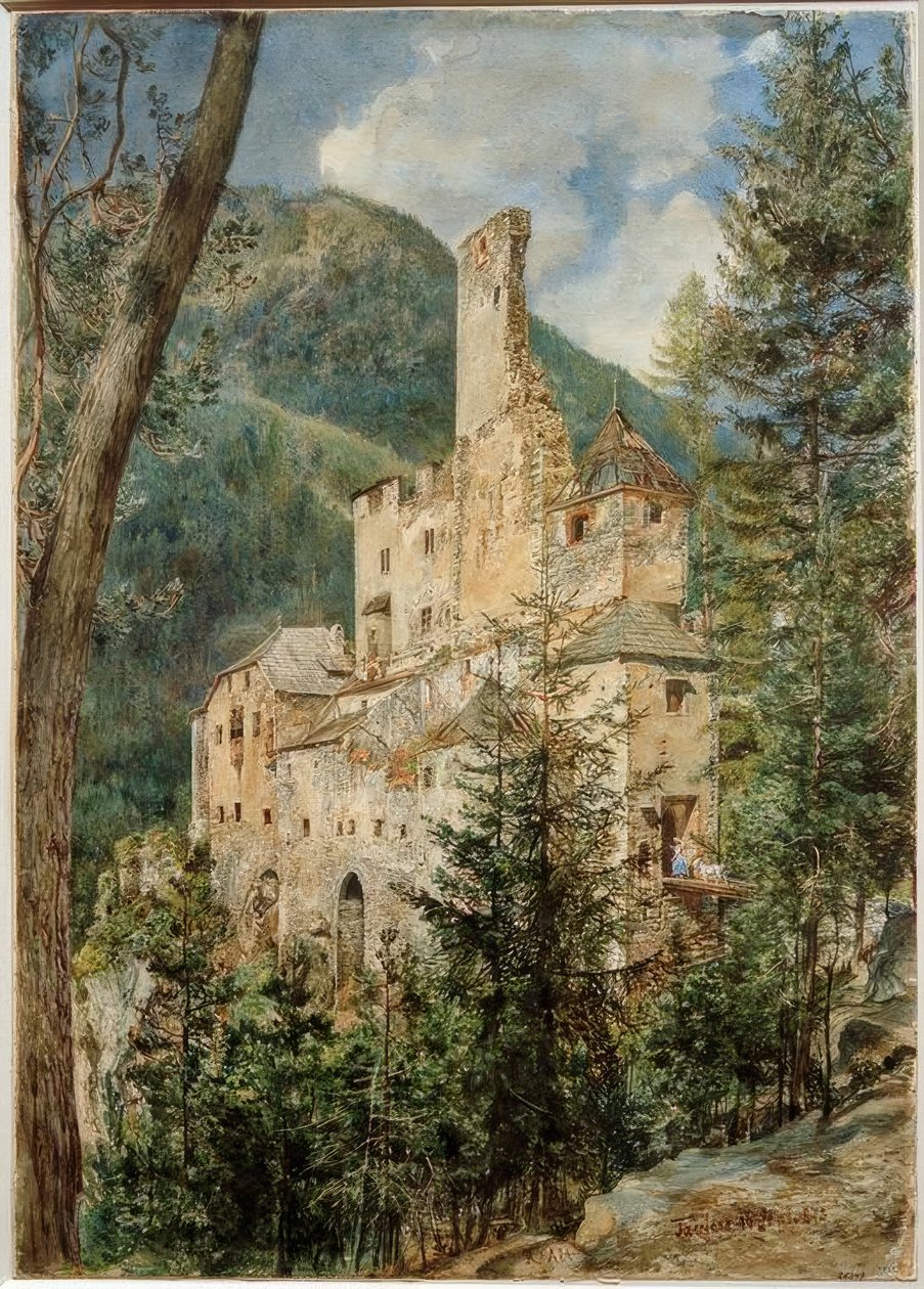 Schloss Taufers i Südtirol av Rudolf von Alt