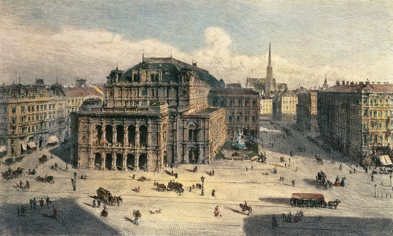 Wien statsopera, ca. 1869 av Rudolf von Alt