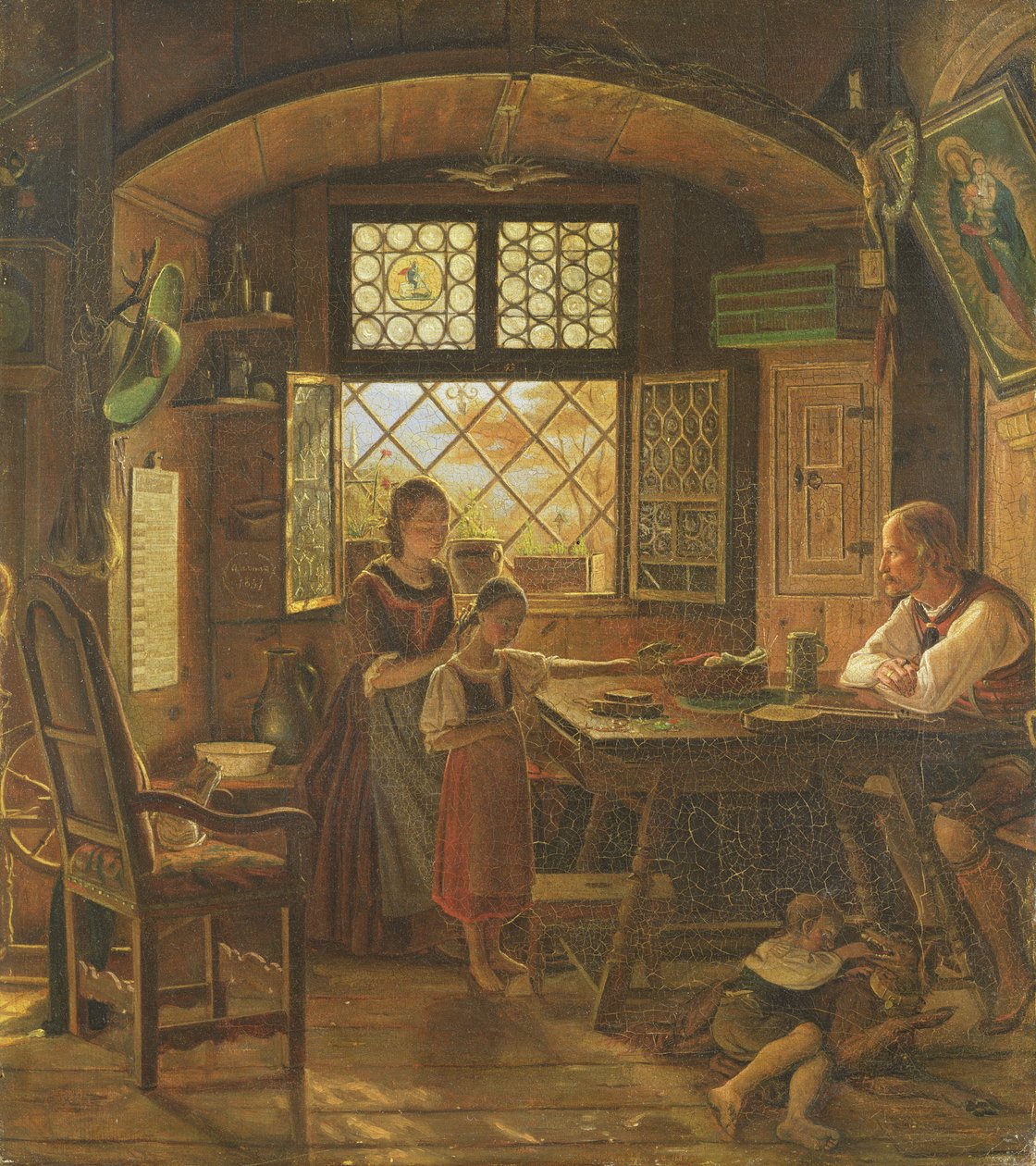 Søndag morgen i Tyrol, 1831 av Rudolph Friedrich Wasmann