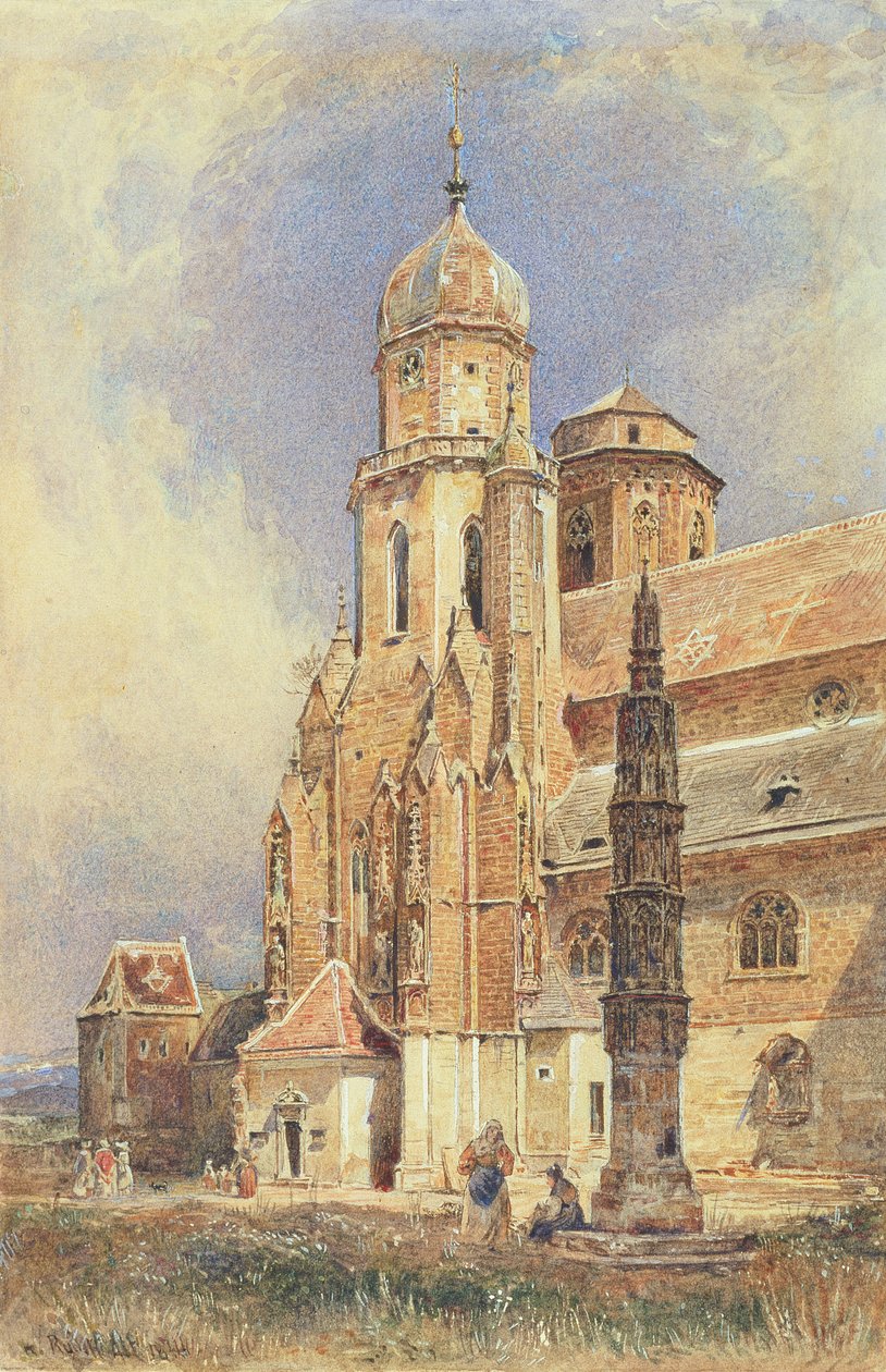 Klosterkirken i Klosterneuburg, 1844 av Rudolf von Alt