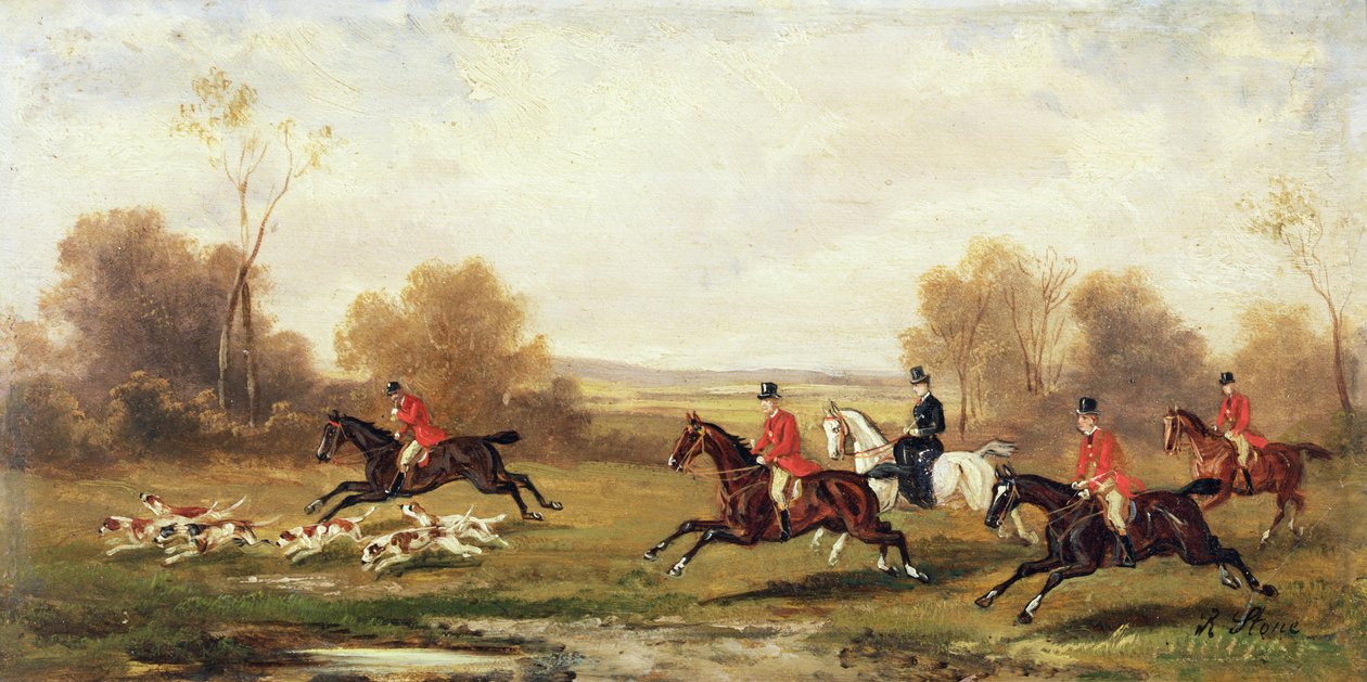 Jaktscene, ca. 1920 av Rudolph Stone