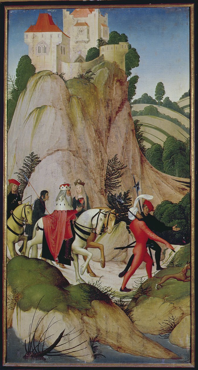 Scene fra Legenden om St. Leopold, 1505 (tempera på panel) av Rueland, the Younger Frueauf
