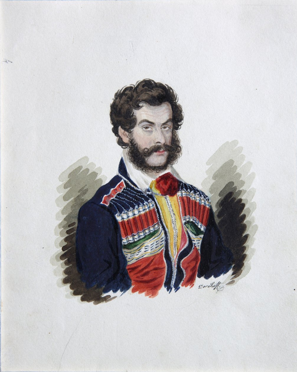 Portrett av decembrist-greven Zakhar Chernyshov 1796-1862, 1830-årene av Rufim Ivanovich Dorokhov