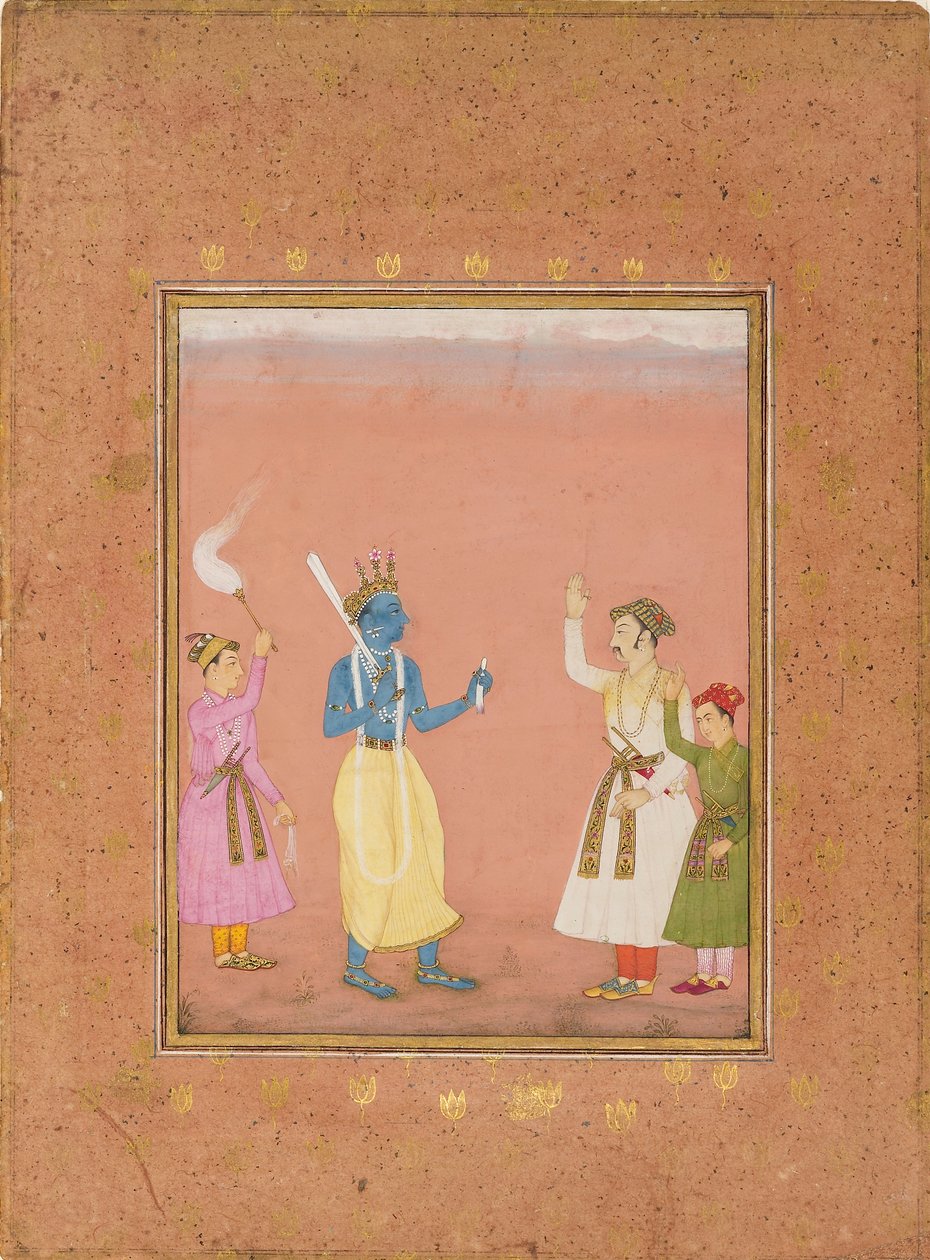 En helt møtt av prinser, illustrerer den musikalske modusen Kanada Ragini, c1680 av Ruknuddin