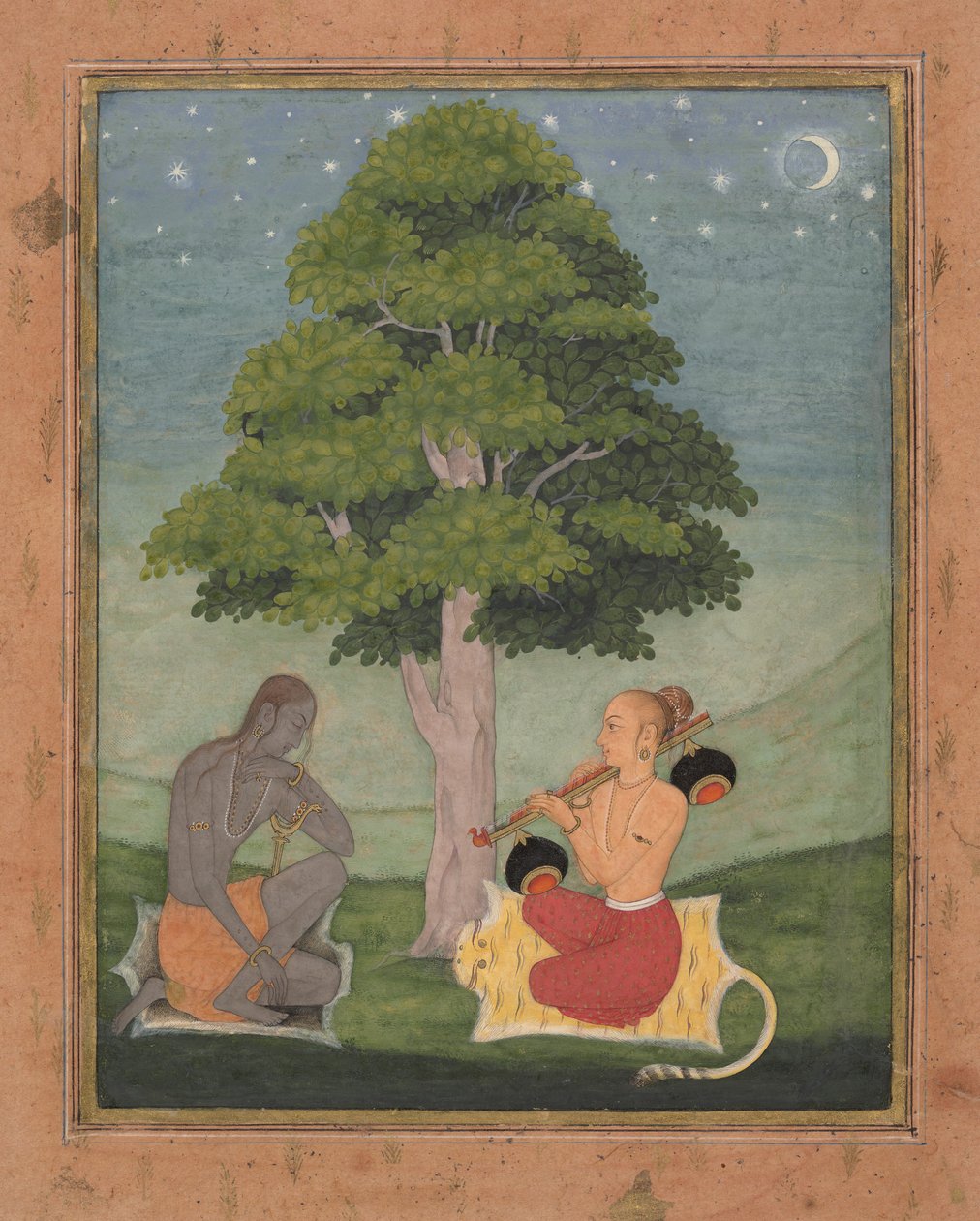 Kedar Ragini: Folio fra en ragamala-serie Garland of Musical Modes, ca. 1690-95. av Ruknuddin