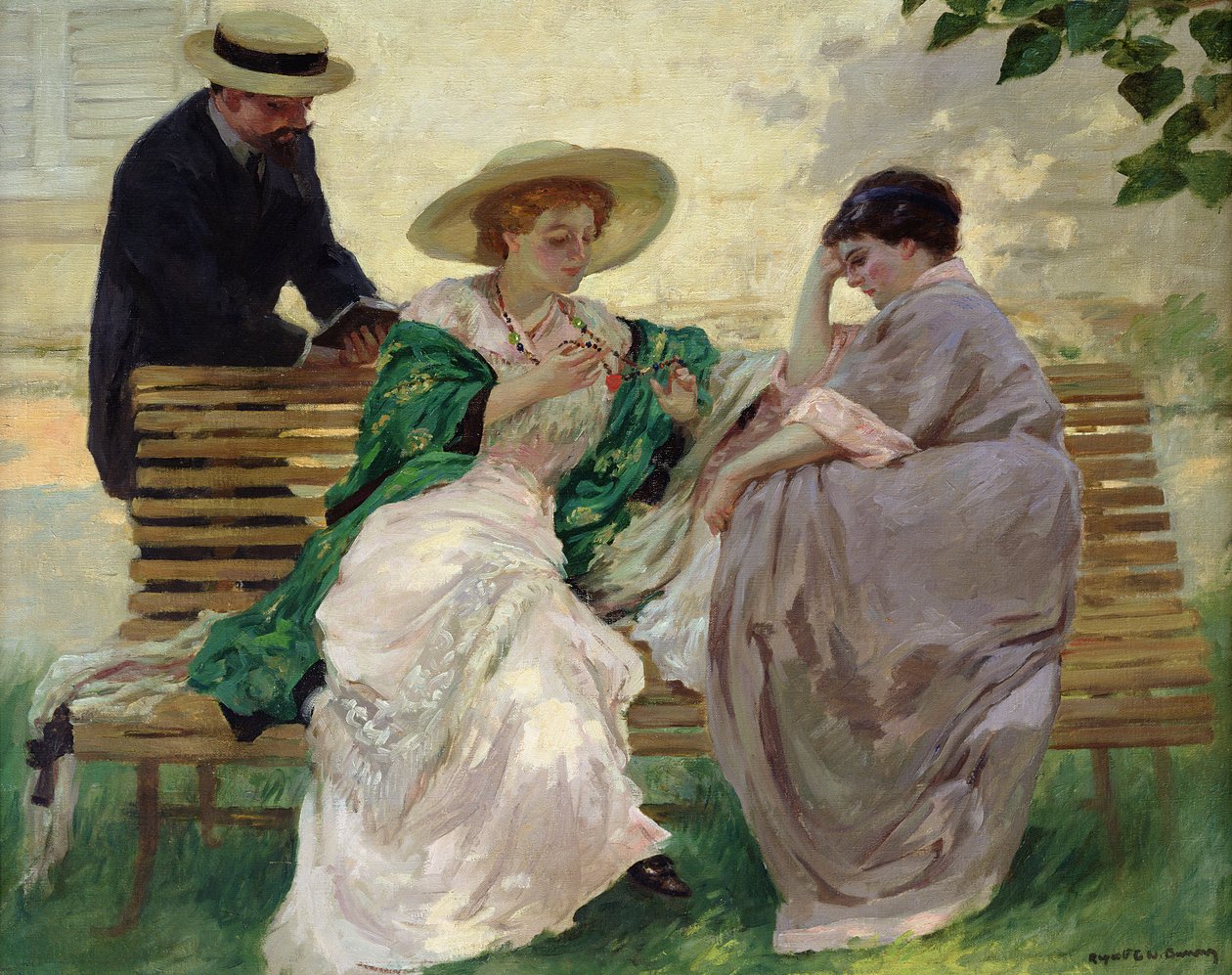 The Chat (olje på lerret) av Rupert Charles Wolston Bunny