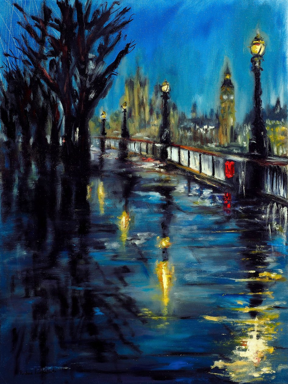 London Evening Promise, 2021 (olje på lerret) av Ruslana Levandovska