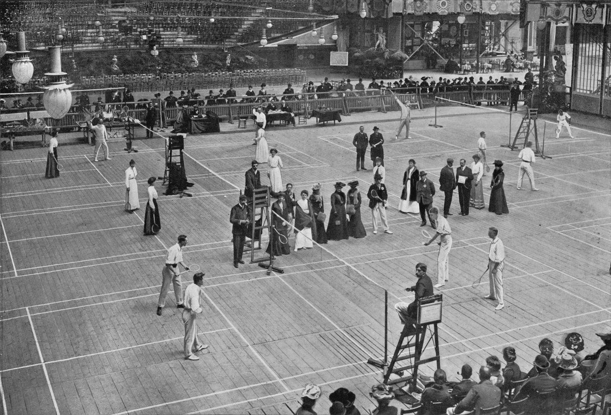 En badmintonturnering på Crystal Palace, 1902, 1903 av Russell and Sons