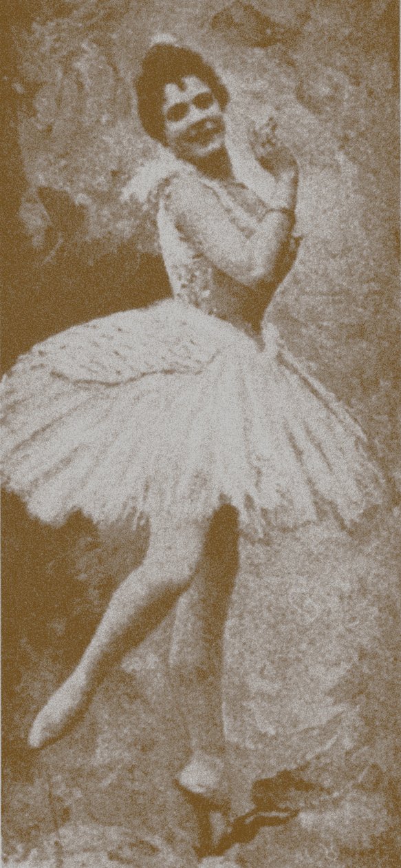 Pierina Legnani som Odette, i Marius Petipa og Lev Ivanovs gjenoppliving av Swan Lake, St. Petersburg, 1895 av Russian Photographer