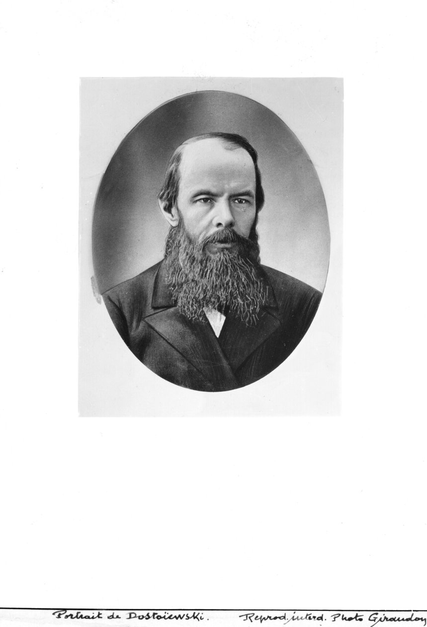 Portrett av Fjodor Mikhailovich Dostoyevsky (1821-81) av Russian Photographer
