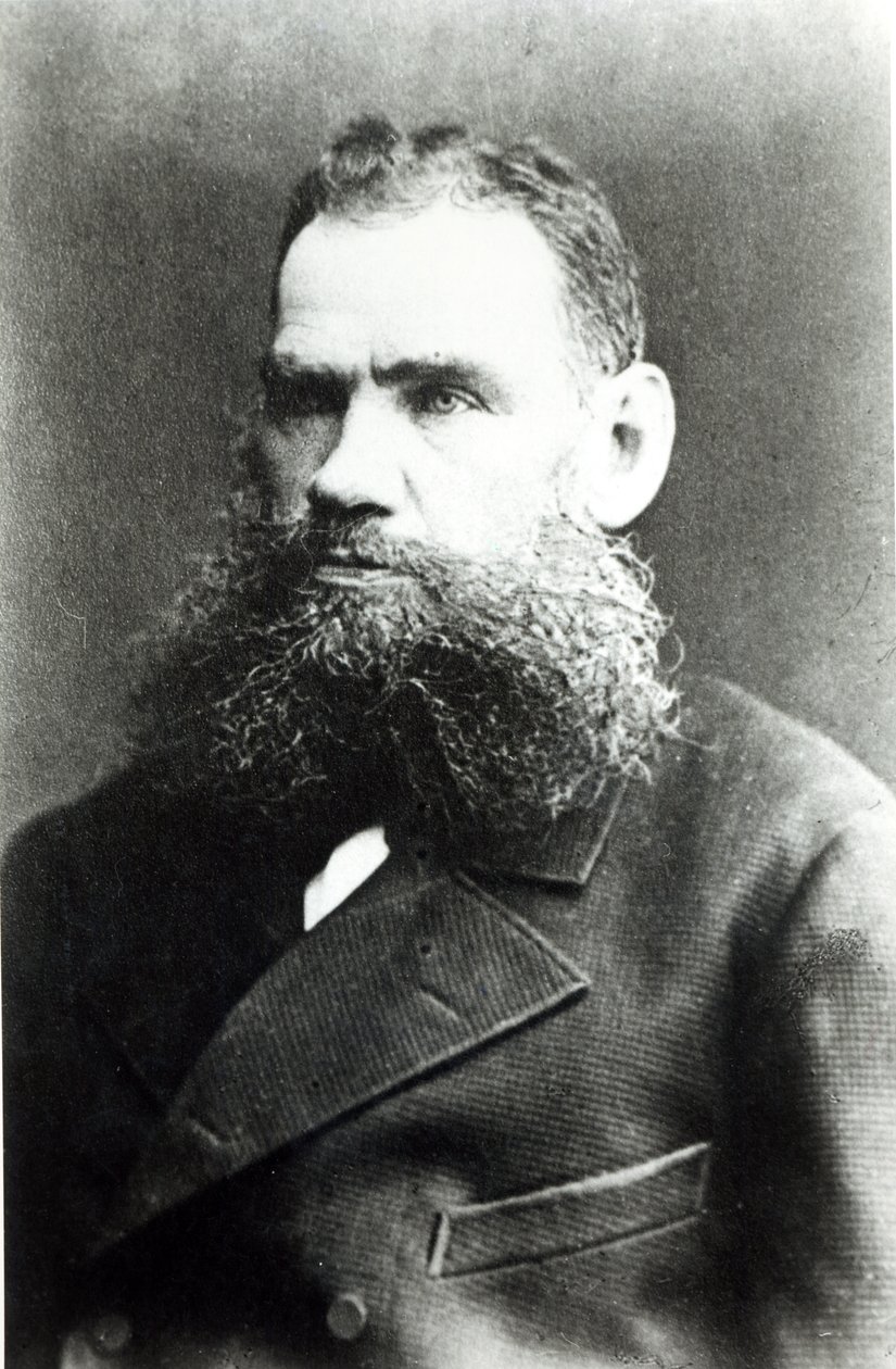 Portrett av Lev Nikolaevich Tolstoy av Russian Photographer