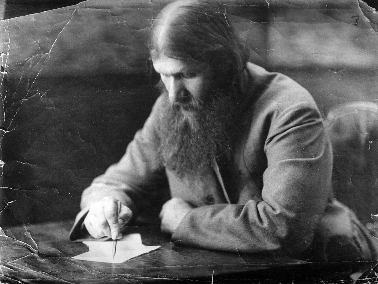Portrett av Rasputin-skriving av Russian Photographer