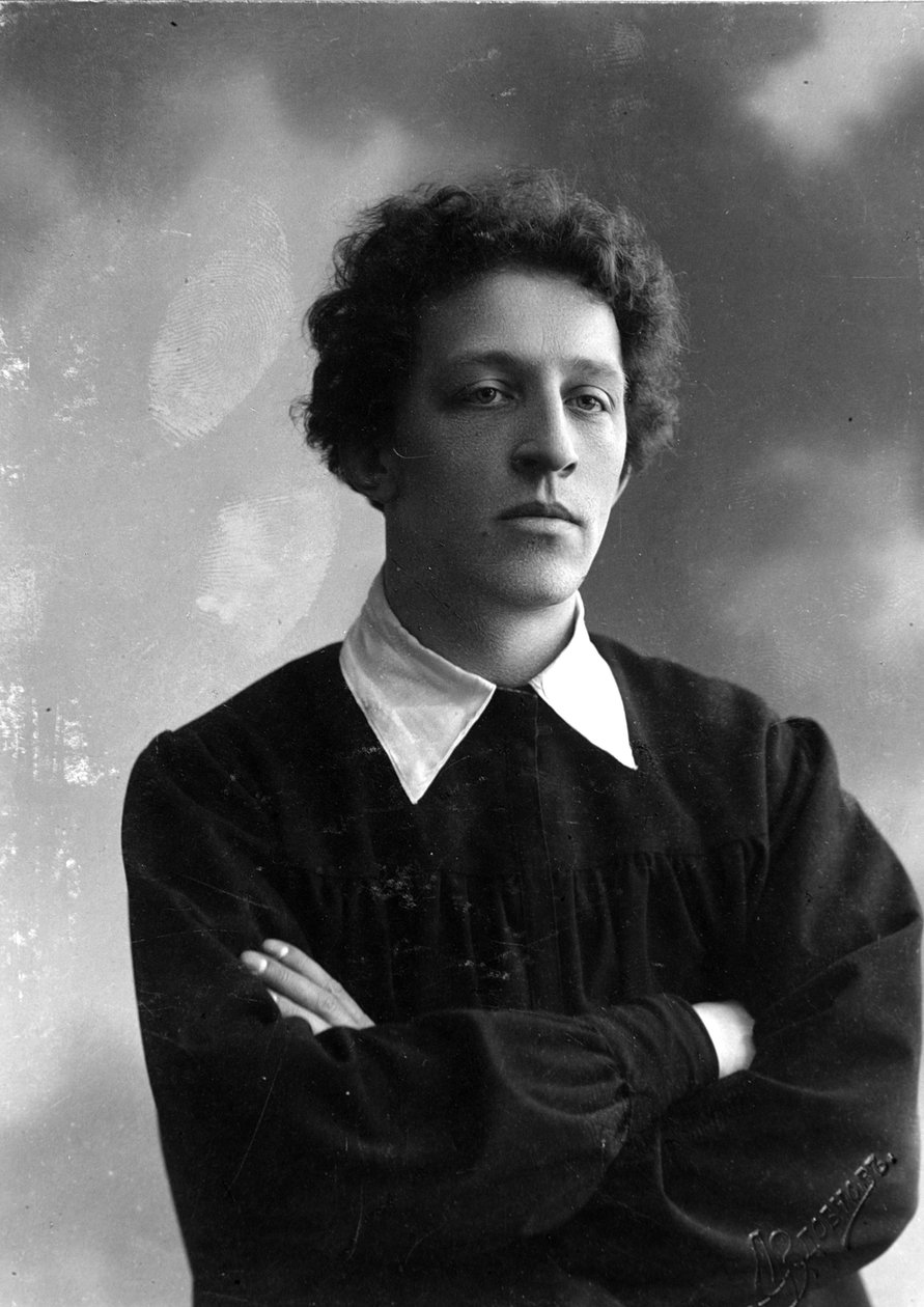 Portrett av poeten Alexander Blok av Russian Photographer