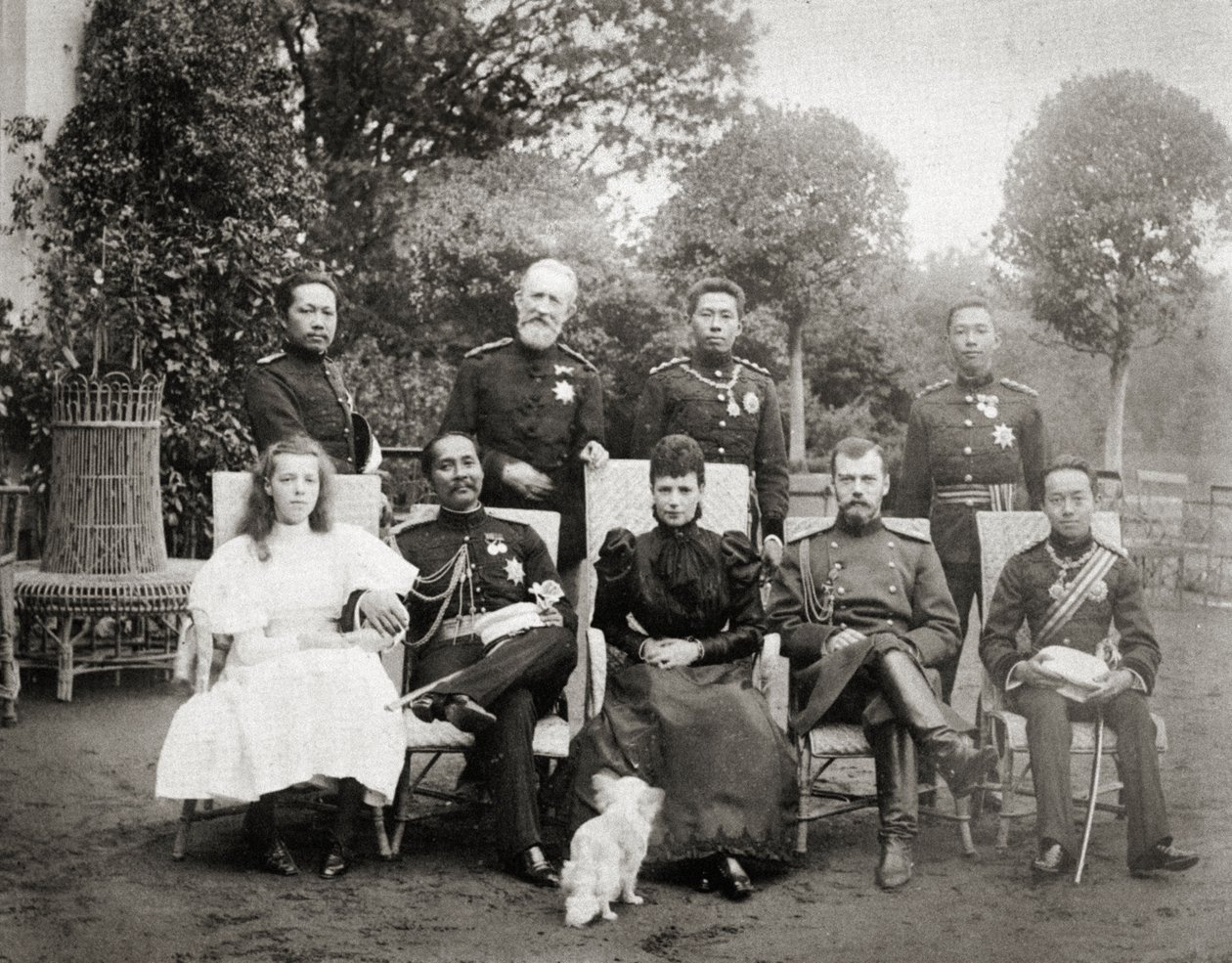 Kongelige familier i Russland og Siam, 1896 av Russian Photographer