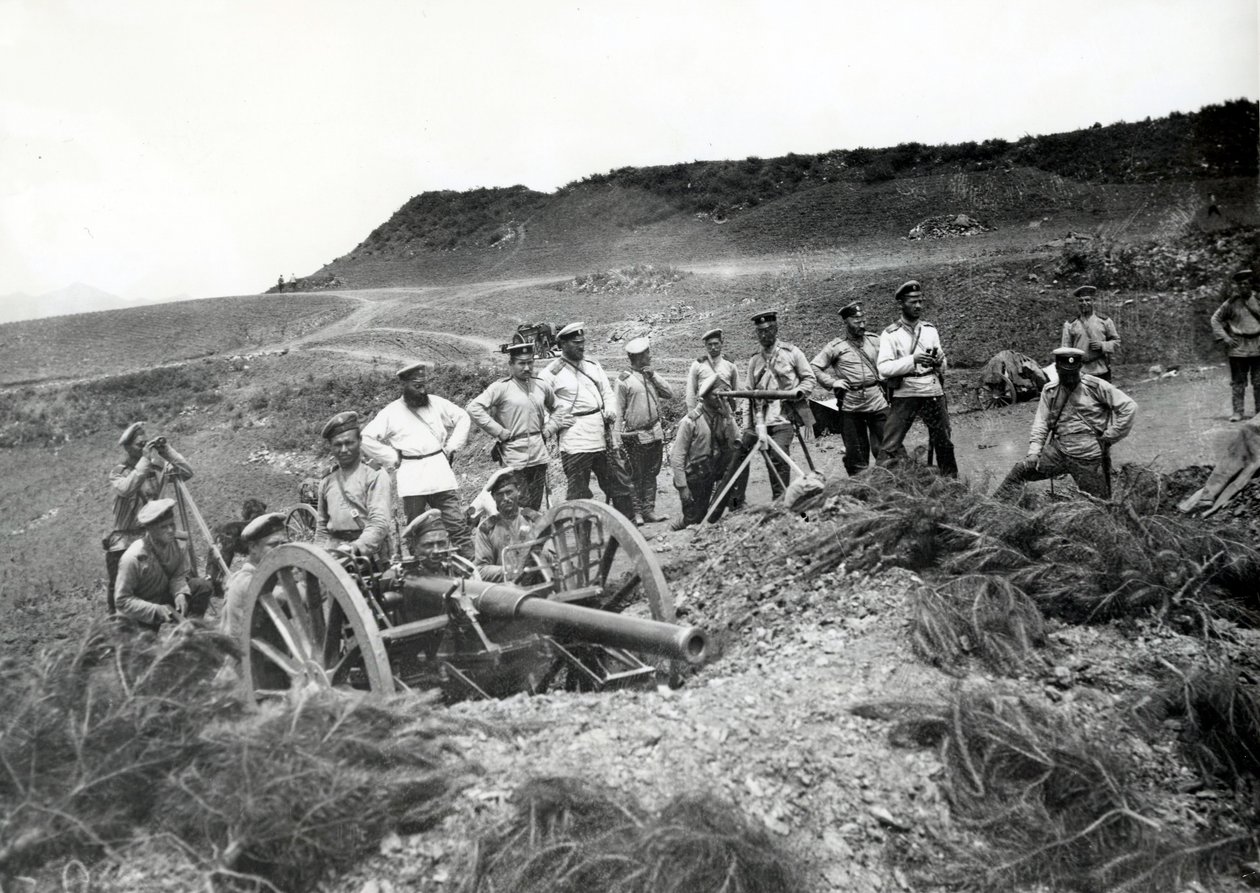Russiske tropper under den russisk-japanske krigen, 1904 av Russian Photographer