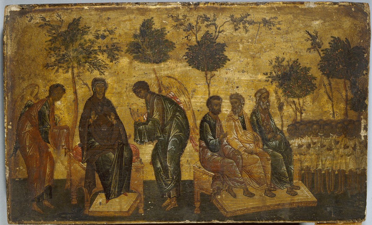 Ikon for The Just in Paradise, tidlig på 1500-tallet av Russian School