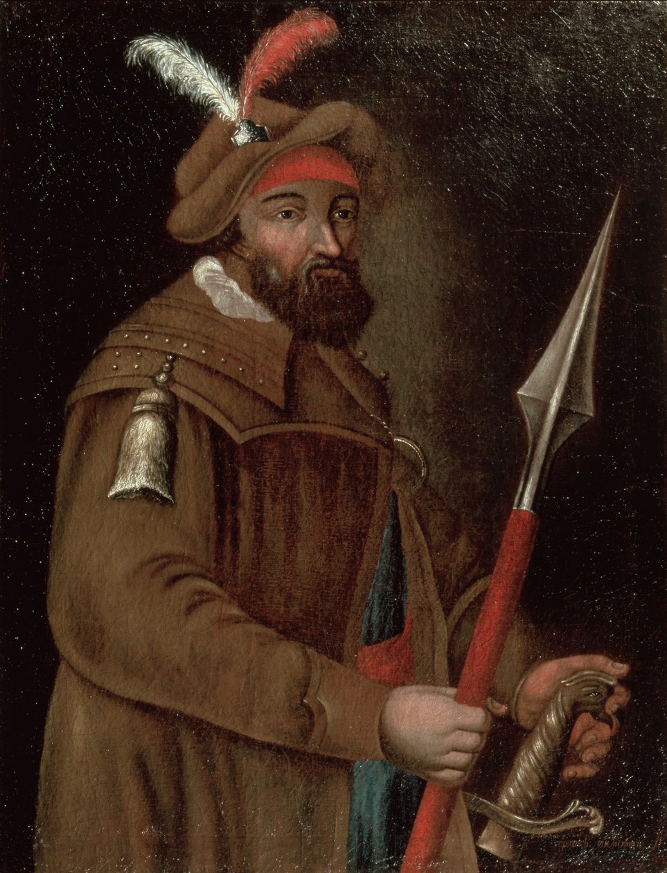 Portrett av Yermak Timofeyevich (d.15845), 1700-50 av Russian School