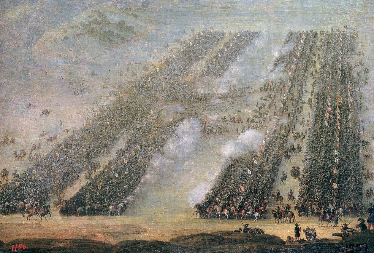 Slaget ved Poltava, 1750 av Russian School