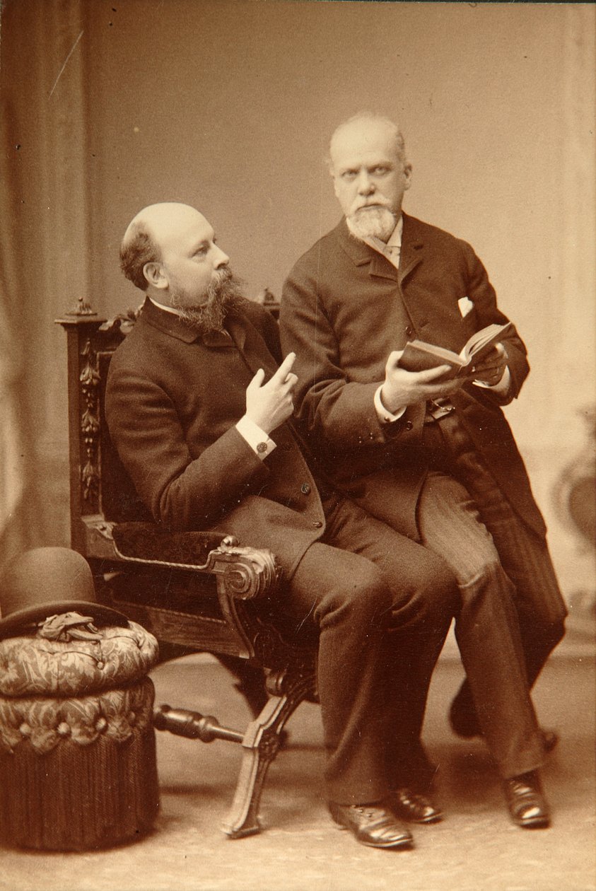 Kunstner Pavel Vassilievich Shukovsky (1846-1912) Historiker Alexander Onegin (Otto) i Weimar. Albumin bilde av Russian Photographer