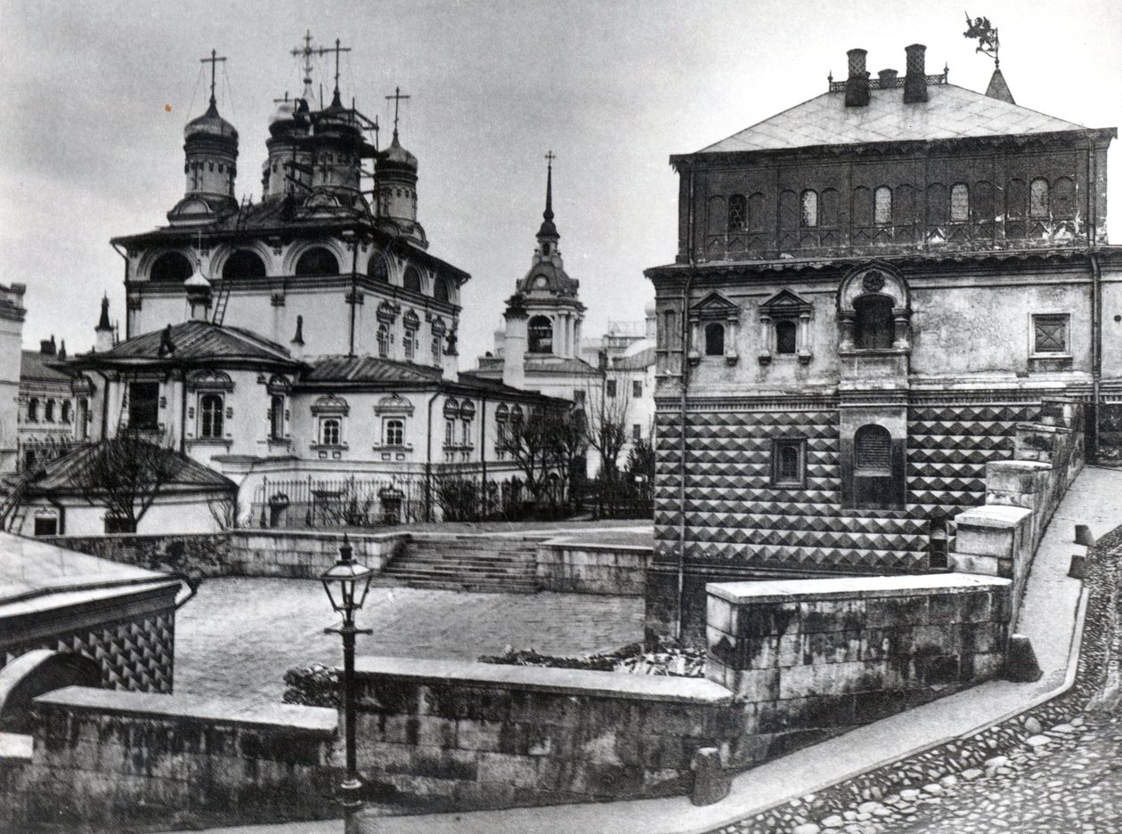 House of the Romanov Boyars i klosteret til skiltet og katedralen til skiltet, Moskva av Russian Photographer