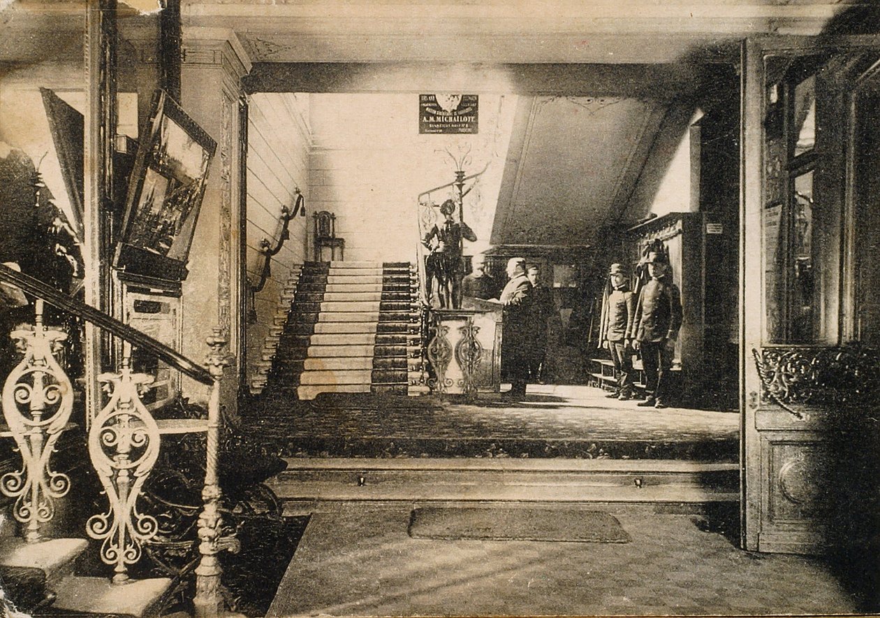 Interiøret i Hotel Slavianski Bazaar (Bazar) i Moskva, 1900-tallet (fotografi) av Russian Photographer