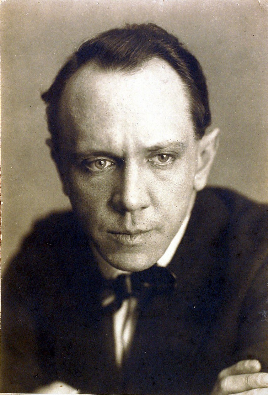 Portrett av skuespilleren, regissøren og forfatteren Mikhail Aleksandrovich Chekhov (1891-1955) av Russian Photographer