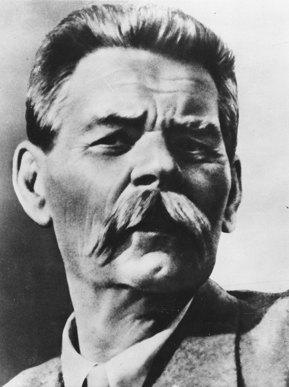 Portrett av Aleksej Maksimovich Pesjkov, kjent som Maksim Gorkij (s/h-foto) av Russian Photographer