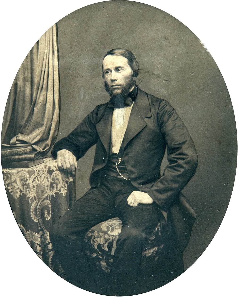 Portrett av filologen og språkforskeren Yakov K. Groth (1812-1893). Albumin bilde av Russian Photographer