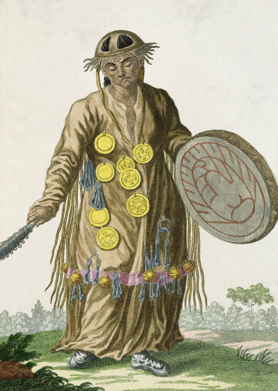 En mongolsk sjaman, 1820 av Russian School