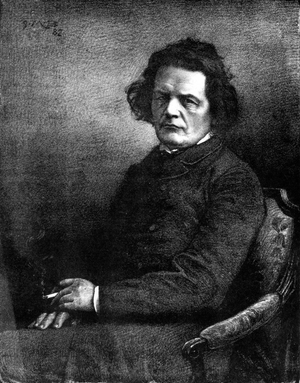Anton Rubinstein, 1800-tallet (tegning) av Russian School
