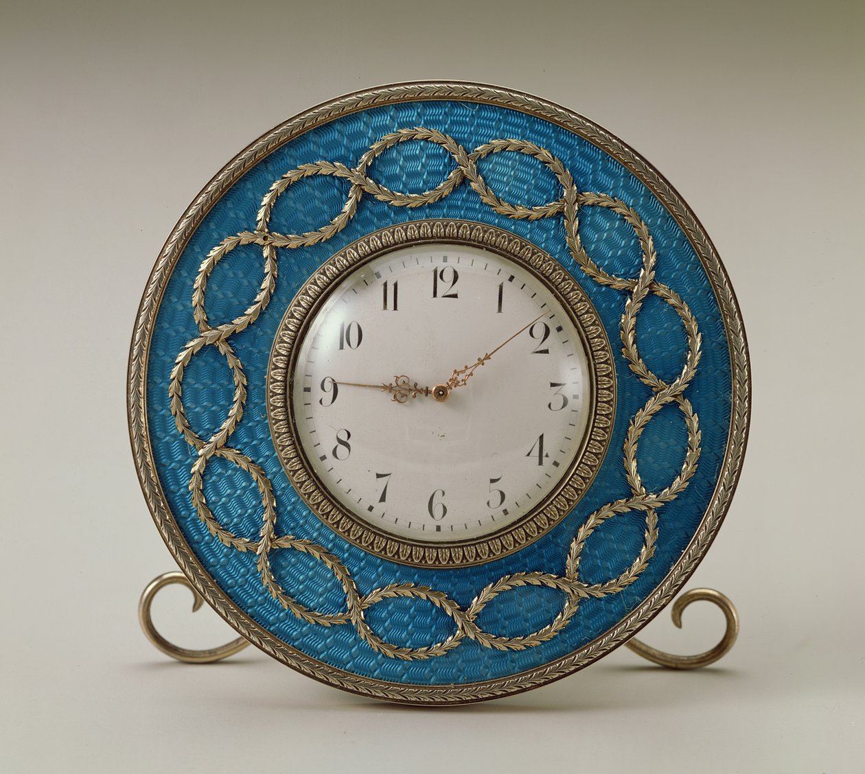 Faberge ur, ca. 1890 (forgylt sølv og emalje) av Russian School