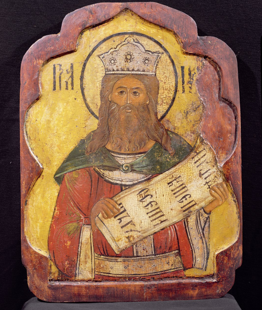 Kong David, ikon, ukrainsk (tempera på panel) av Russian School