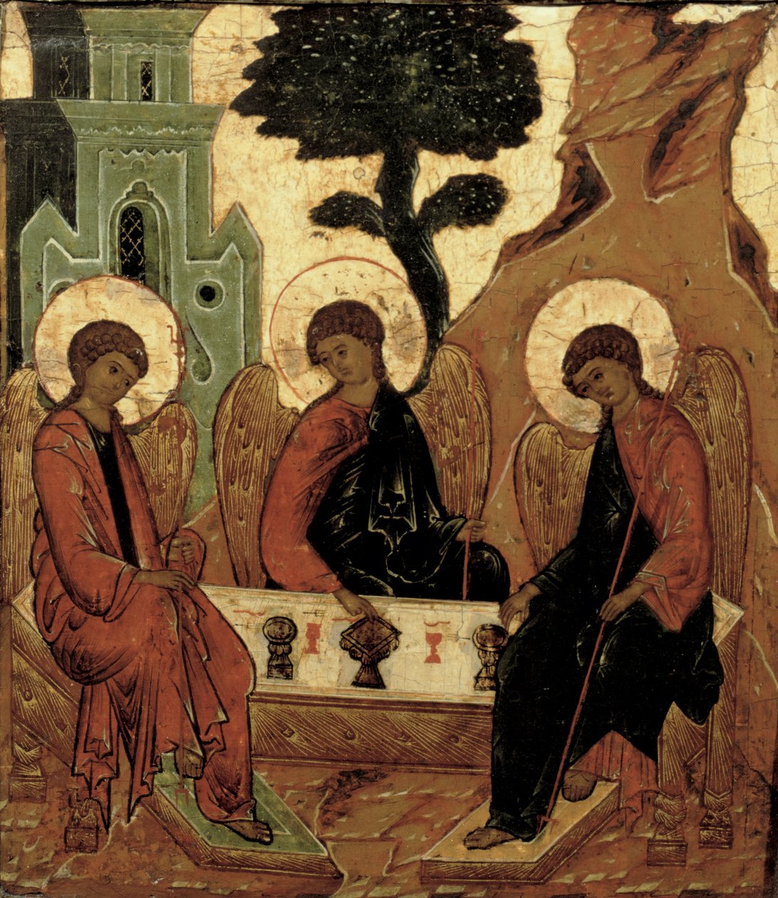 Old Testament Trinity, 16th century icon av Russian School