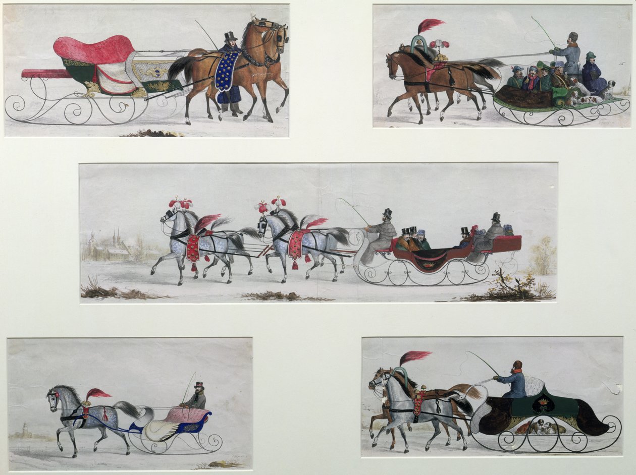 Russiske hestetrukne sleder av Russian School