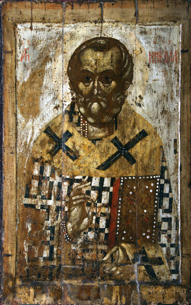 Saint Nicholas, 1300-tallet. av Russian icon.
